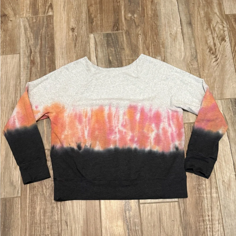 Sundry Gradient Ombré Multicolor Tie-Dye Sweatshirt